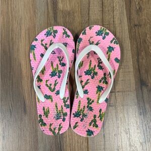 Pink cactus sandals